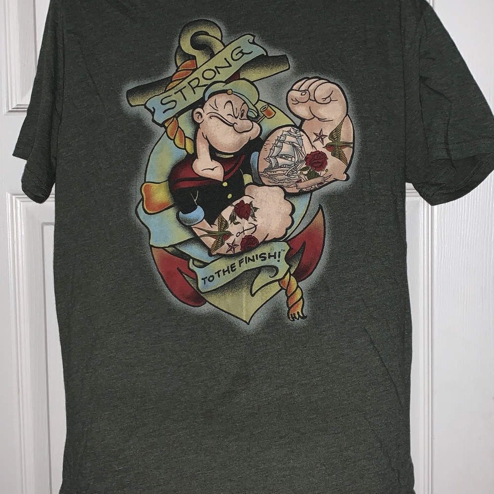 POPEYE THE SAILOR MAN TATTOOED T-SHIRT MENS RETRO